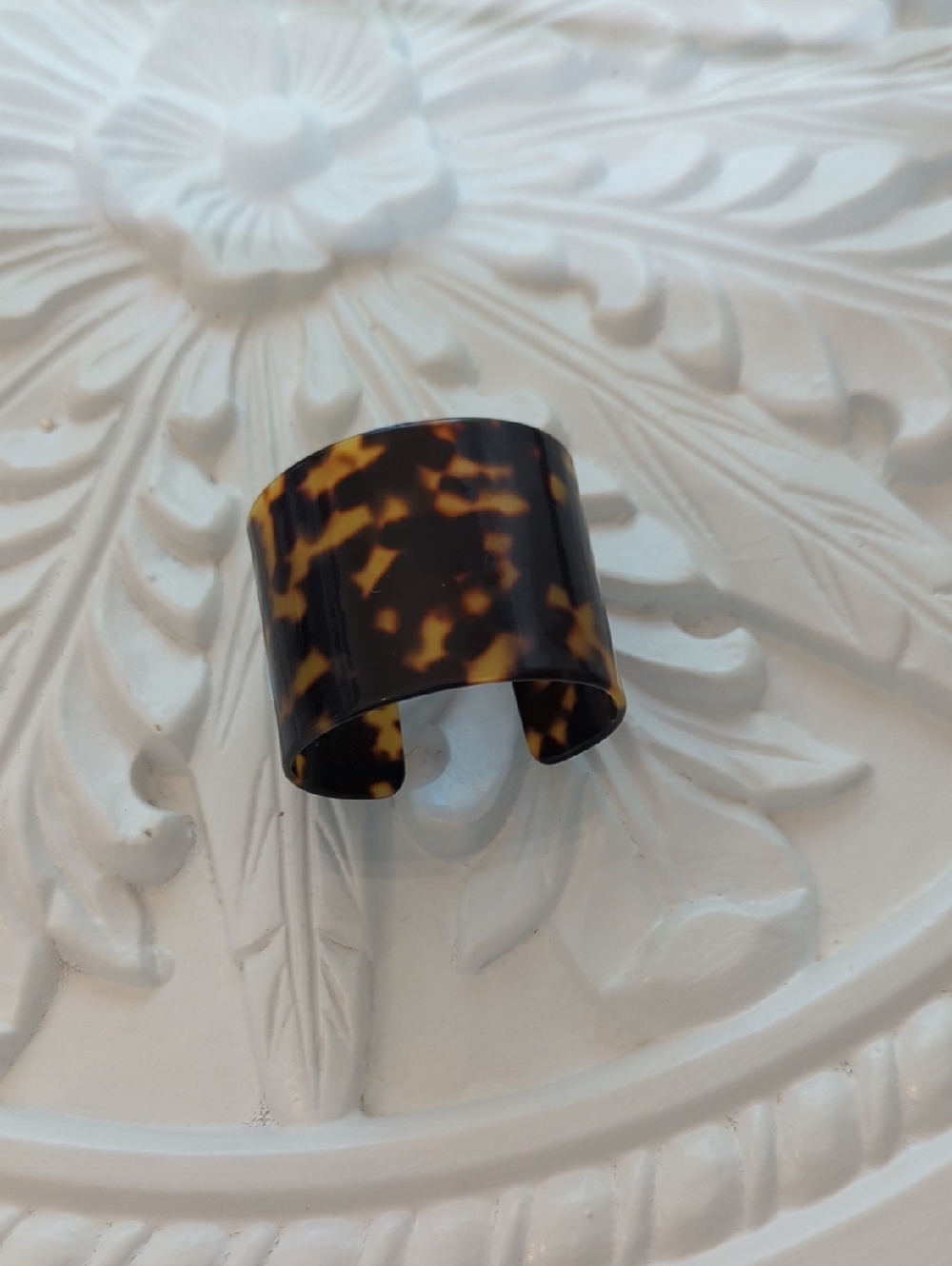 Vintage Tortoise Cuff Bracelet Small Wrist